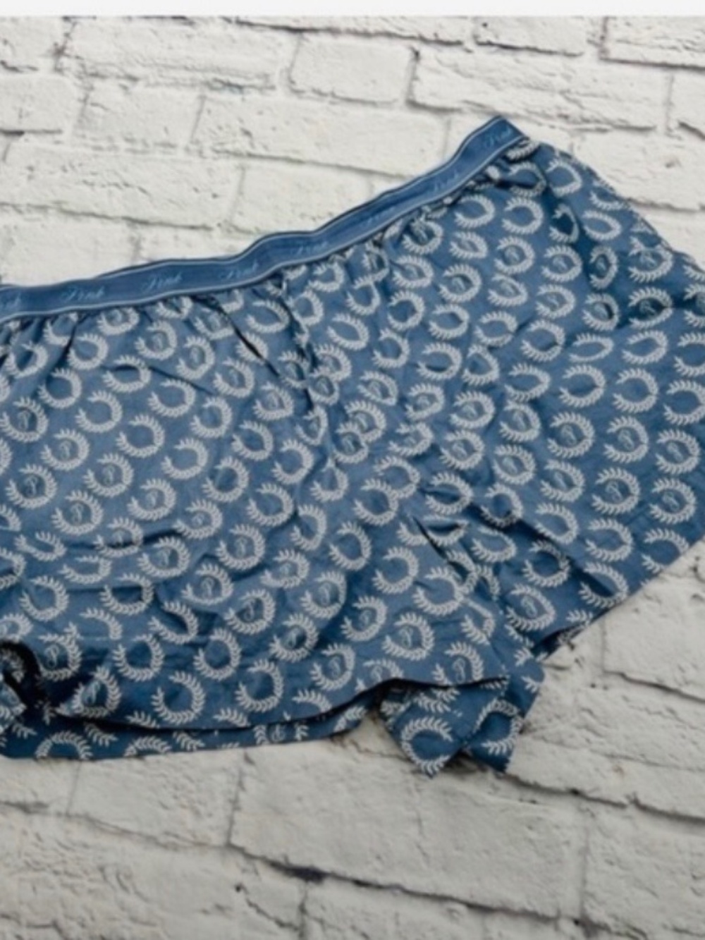 PINK Victoria's Secret Light Blue Printed Boxer Shorts